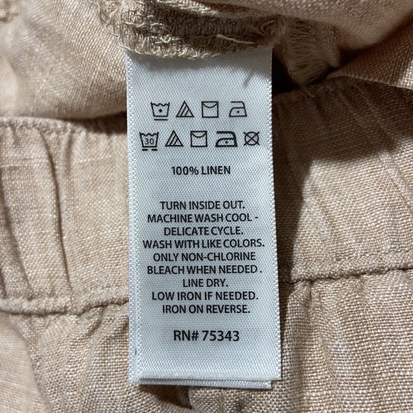 RACHEL “Rachel Roy” 100% Washable Linen Ankle Pants. Small. Tan. - Picture 10 of 13
